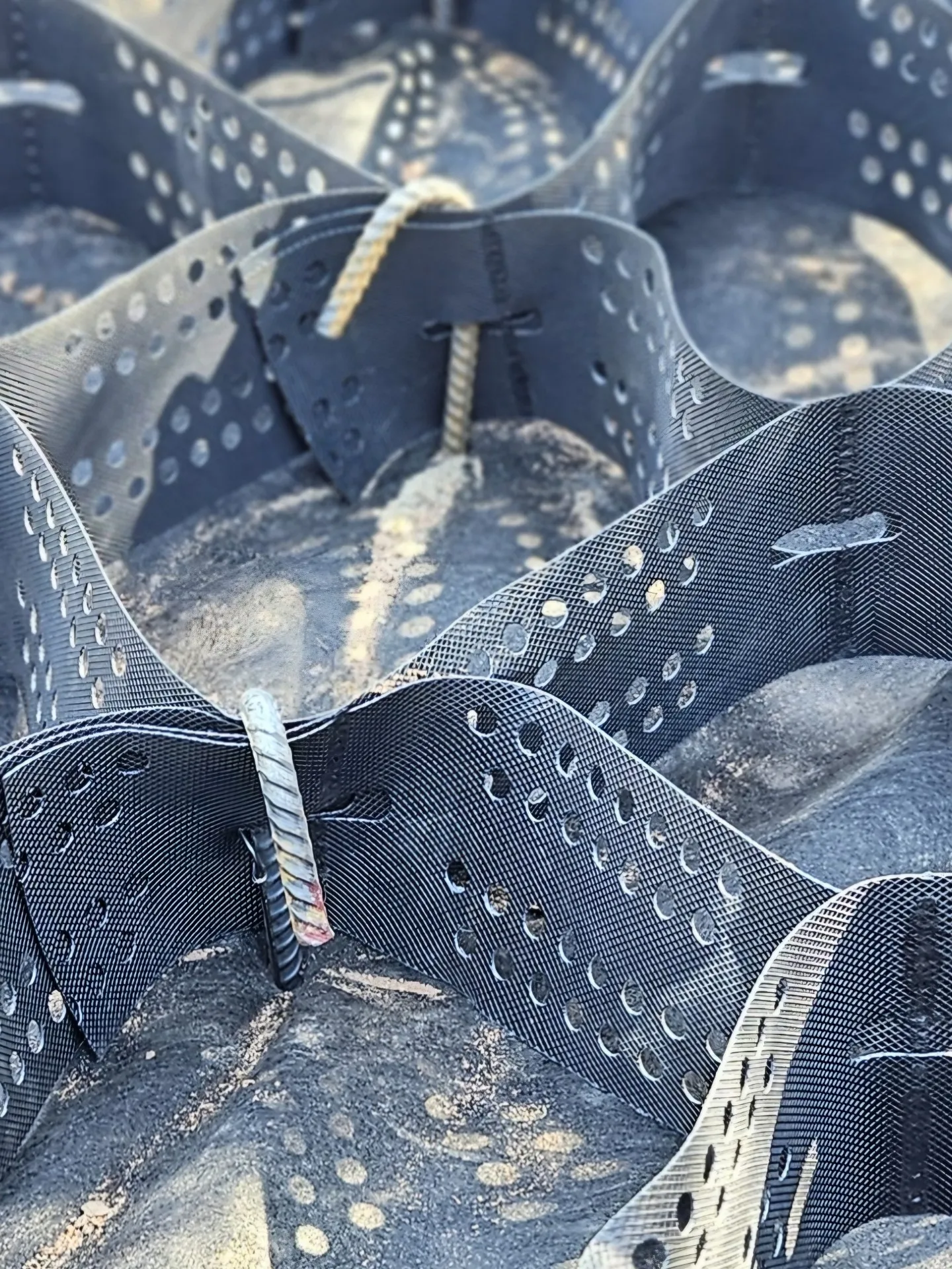 Gravel base layer compacted beneath pavers